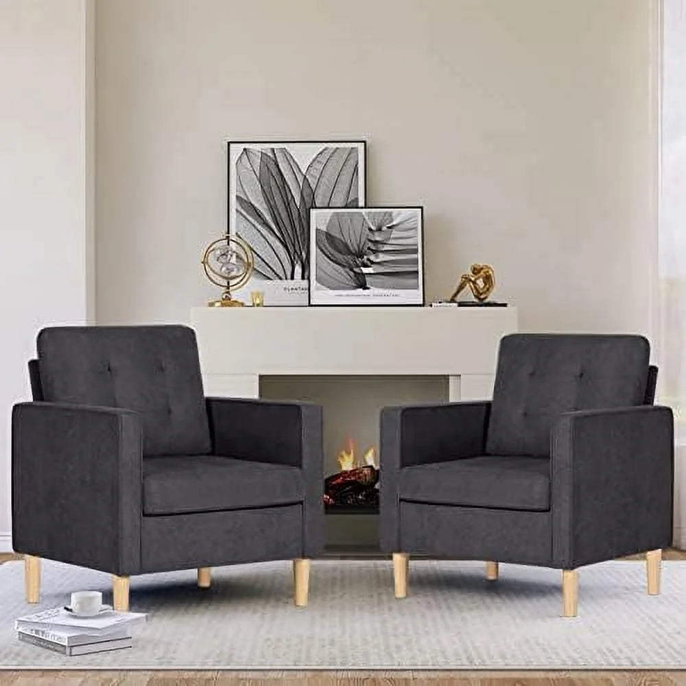 57" Tufted Loveseat and Chair Set of 2 O8497
