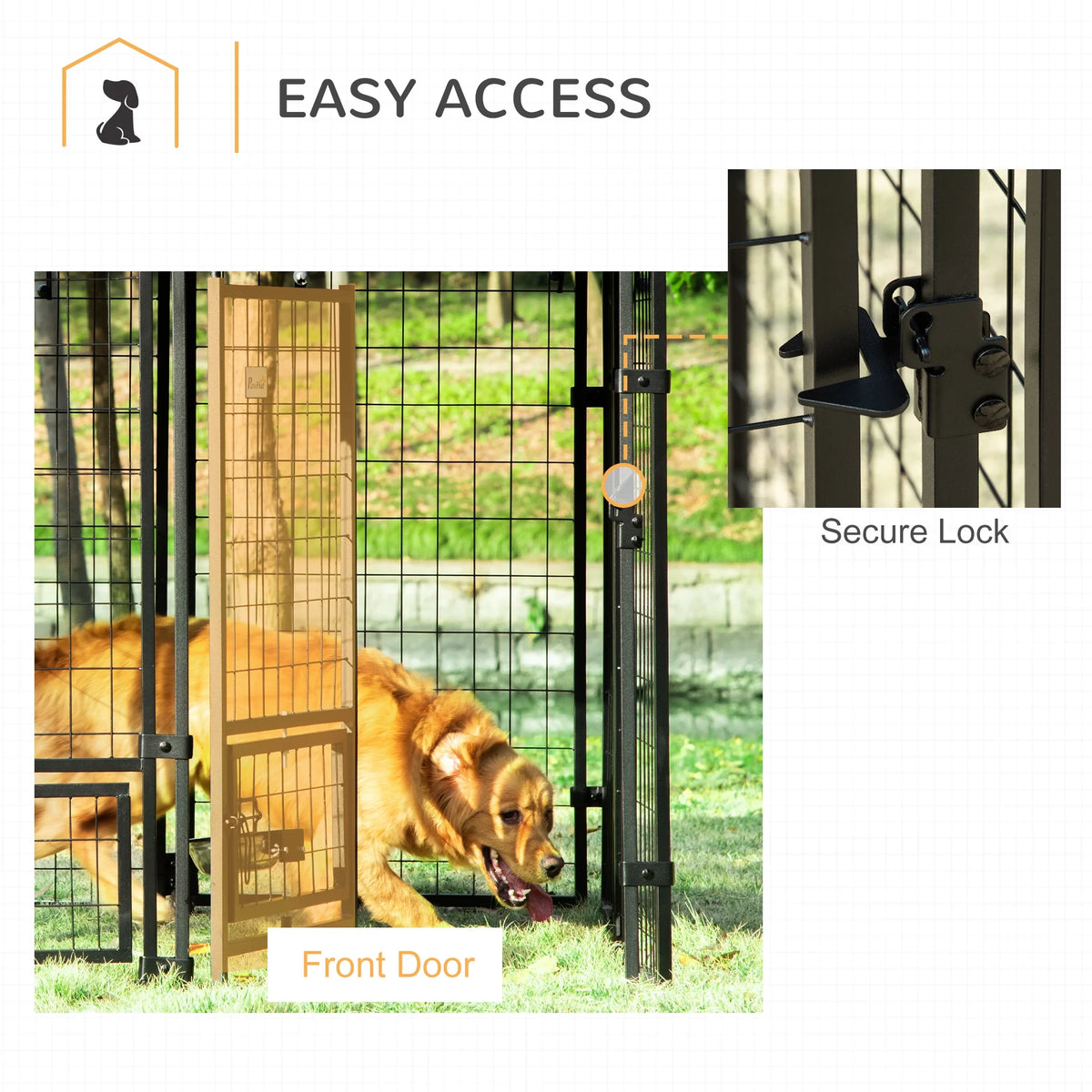 5' x 5' x 5' Outdoor Dog Kennel with Canopy U81434