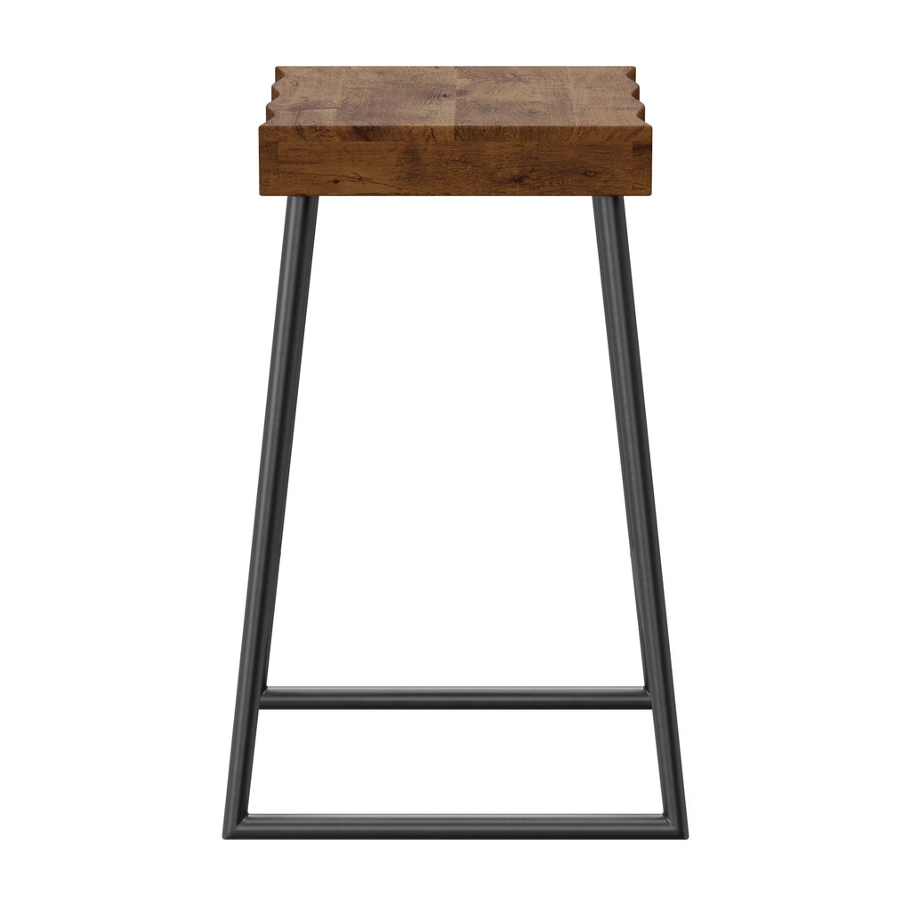 Natural Sheesham Wood Backless Counter Height Stool W367