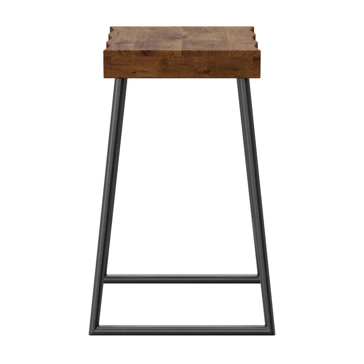 Natural Sheesham Wood Backless Counter Height Stool W367