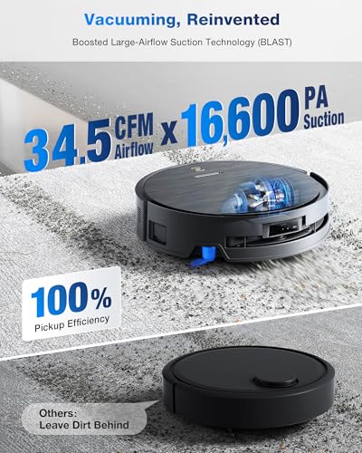 Robot Vacuum and Mop with 16,600Pa Suction O404781