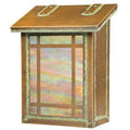 New Verde Wall Mounted Mailbox with Gold Iridescent Glass Z719