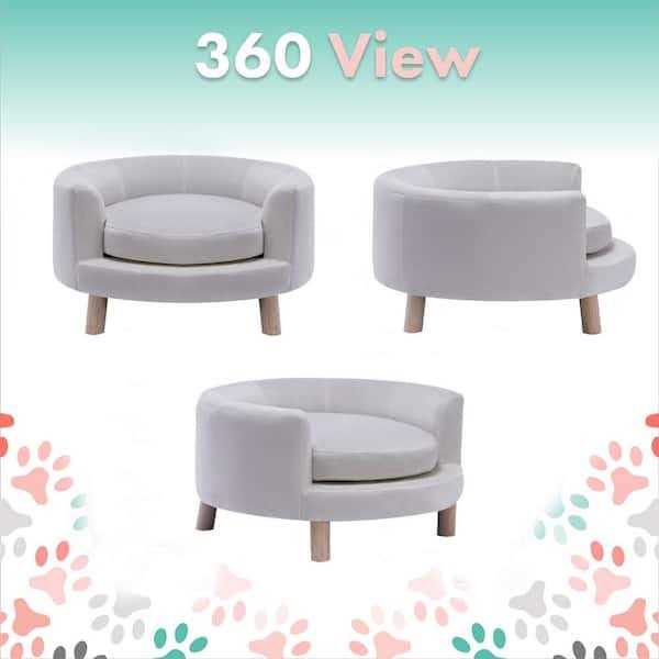 Faux-Velvet Circular Pet Bed R881157