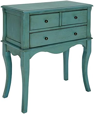 Antique Teal Wood Console Table M130