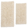 Ivory 2 Piece Chenille Bath Rug Set L44936