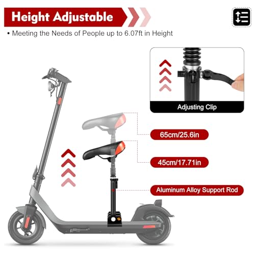Adjustable Electric Scooter Seat 10.23 * 6.29inch Aluminum Rod L7429