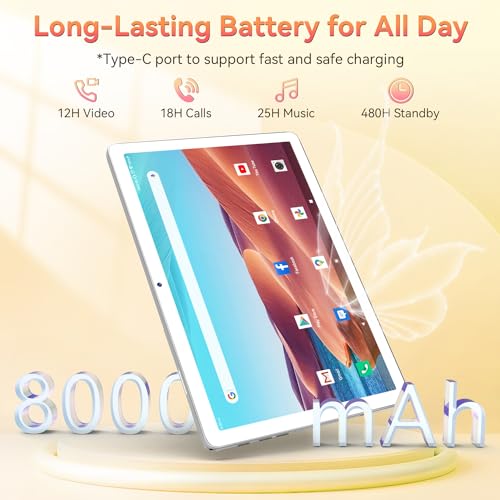 Android 14 Tablet, Octa-Core 5G WiFi, 128GB ROM 14GB RAM, 1TB Expand, 13MP+8MP Dual Camera I5965