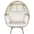 Oversized Wicker Egg Chair with 4 Cushions E4733