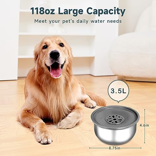 Large Capacity Stainless Steel Dog Water Bowl T46750