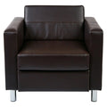 Espresso Faux Leather Armchair F4928