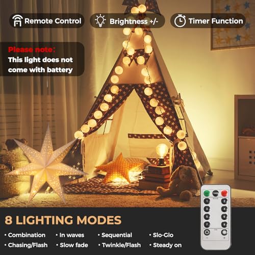 24 Inch Paper Star Lantern with 60 LEDs Firework Fairy Lights, 7 Point Foldable, Hollow Out Star Hanging Decoration - 1 Pack T79794