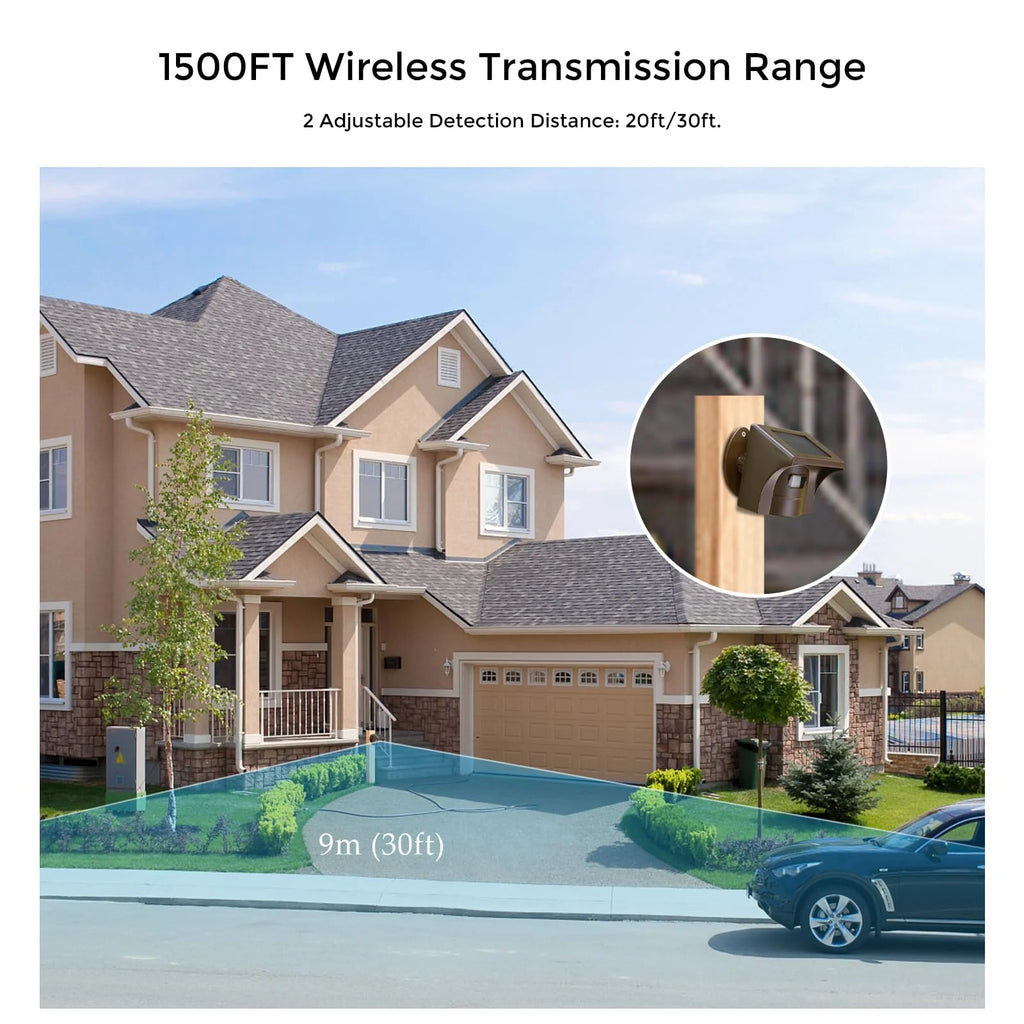 Solar Wireless Driveway Alarm Outdoor D663707