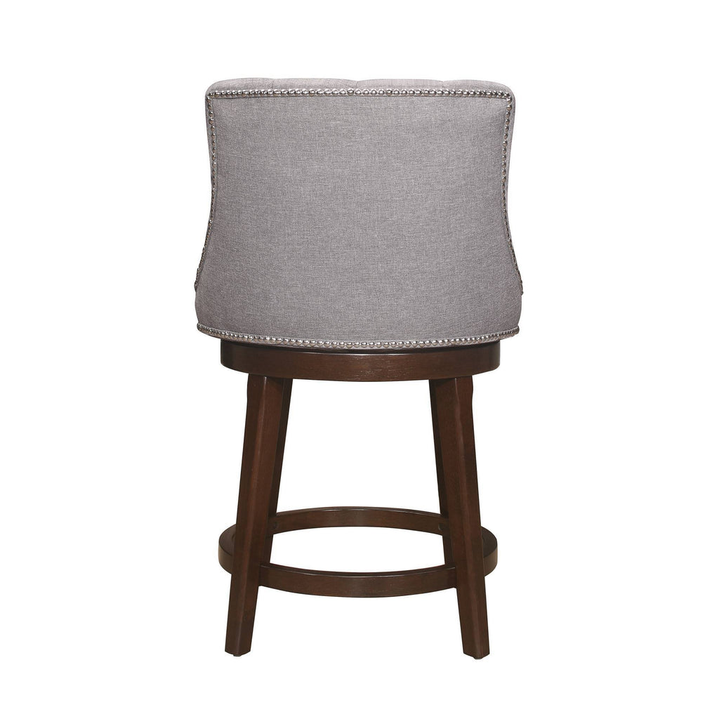 Gray Fabric Swivel Counter Height Stool G911