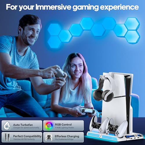 PS5 Cooling Station with Dual Charger Station P668