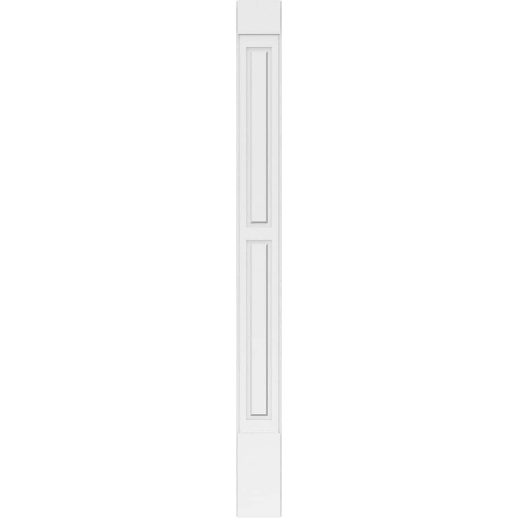 Two Equal Raised Panel PVC Pilaster with Standard Capital and Base (Pair) V39465
