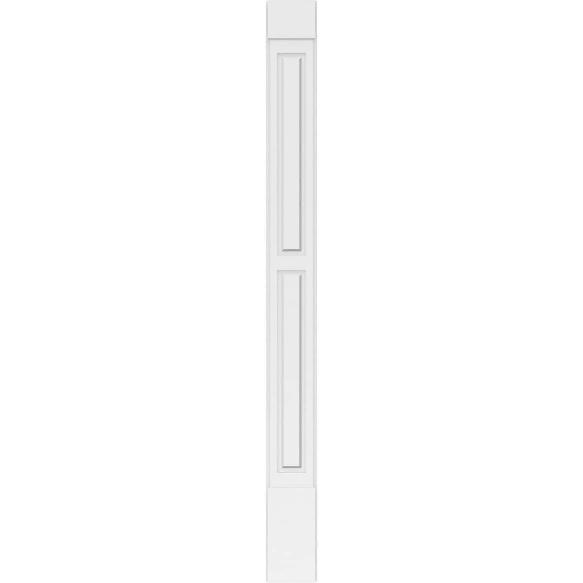 Two Equal Raised Panel PVC Pilaster with Standard Capital and Base (Pair) V39465