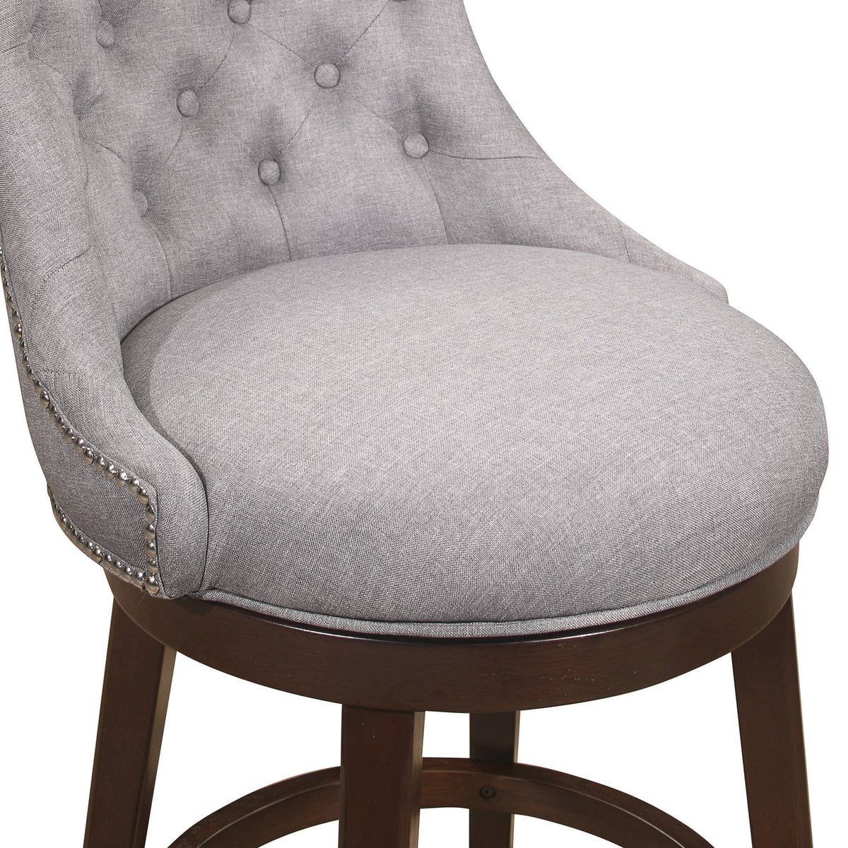 Gray Fabric Swivel Counter Height Stool G911