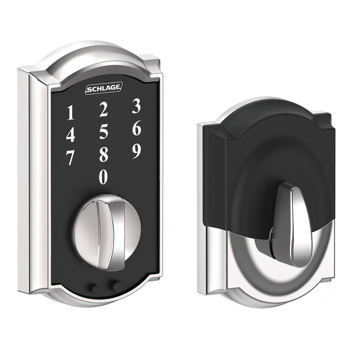 Camelot Touch Keyless Electronic Deadbolt - Bright Chrome N19427