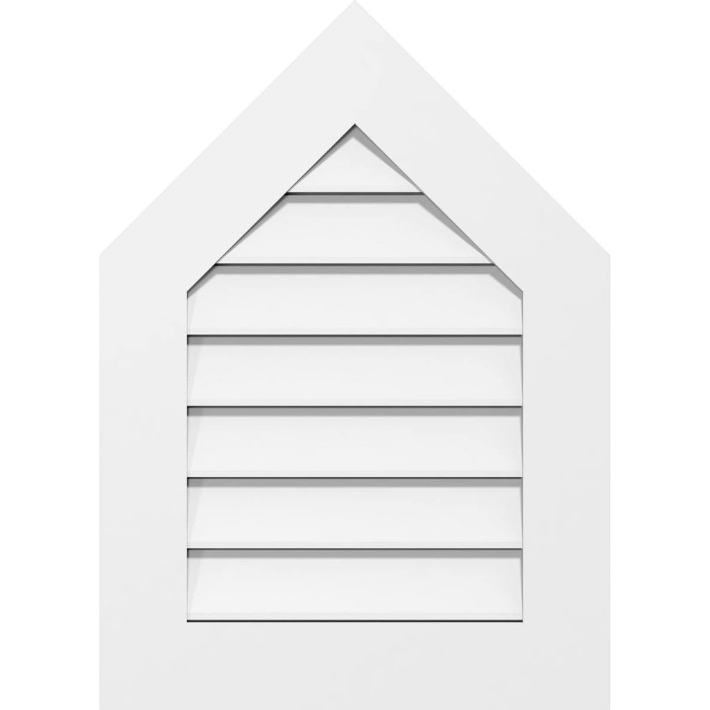 Peaked Top Surface Mount PVC Gable Vent E407245