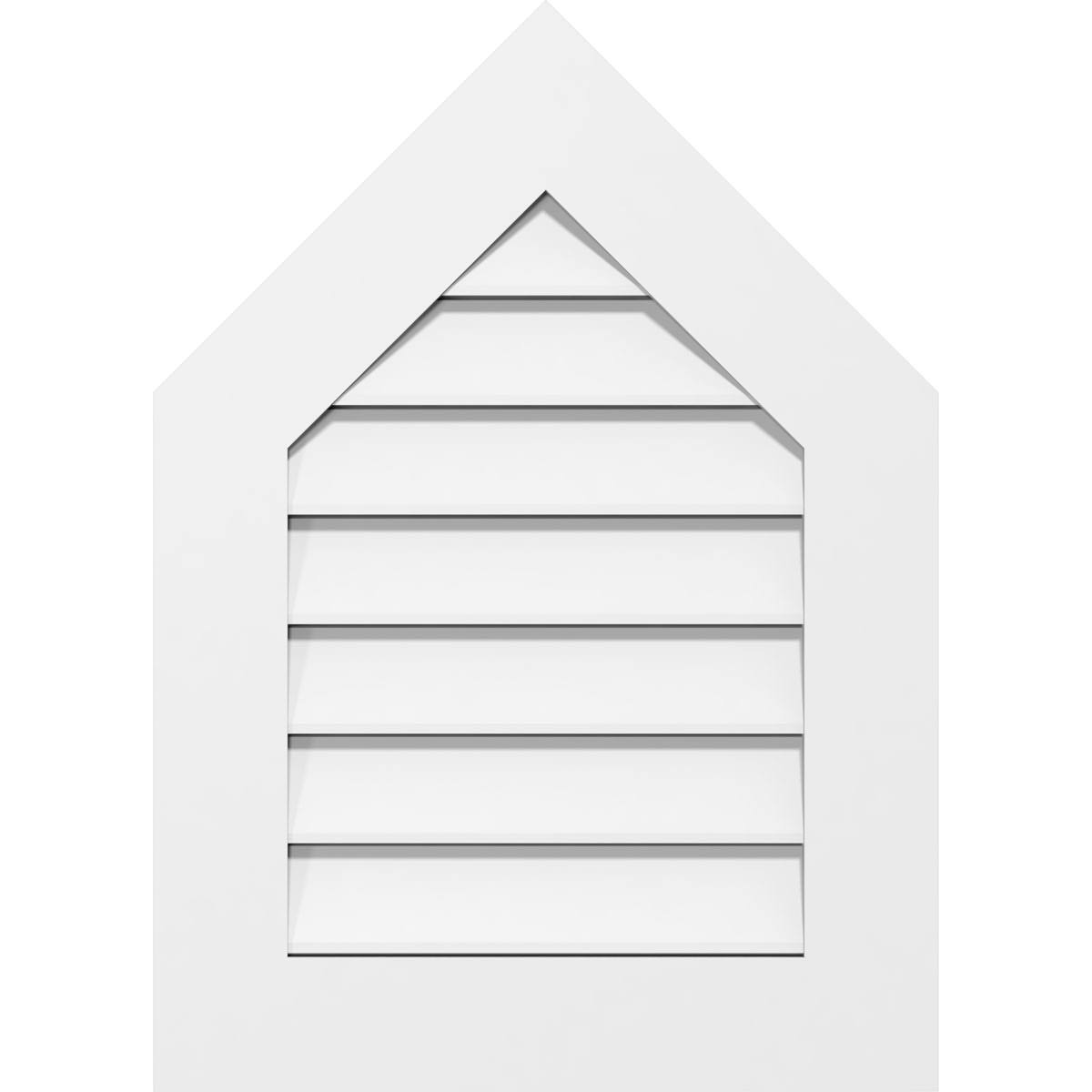 Peaked Top Surface Mount PVC Gable Vent E407245