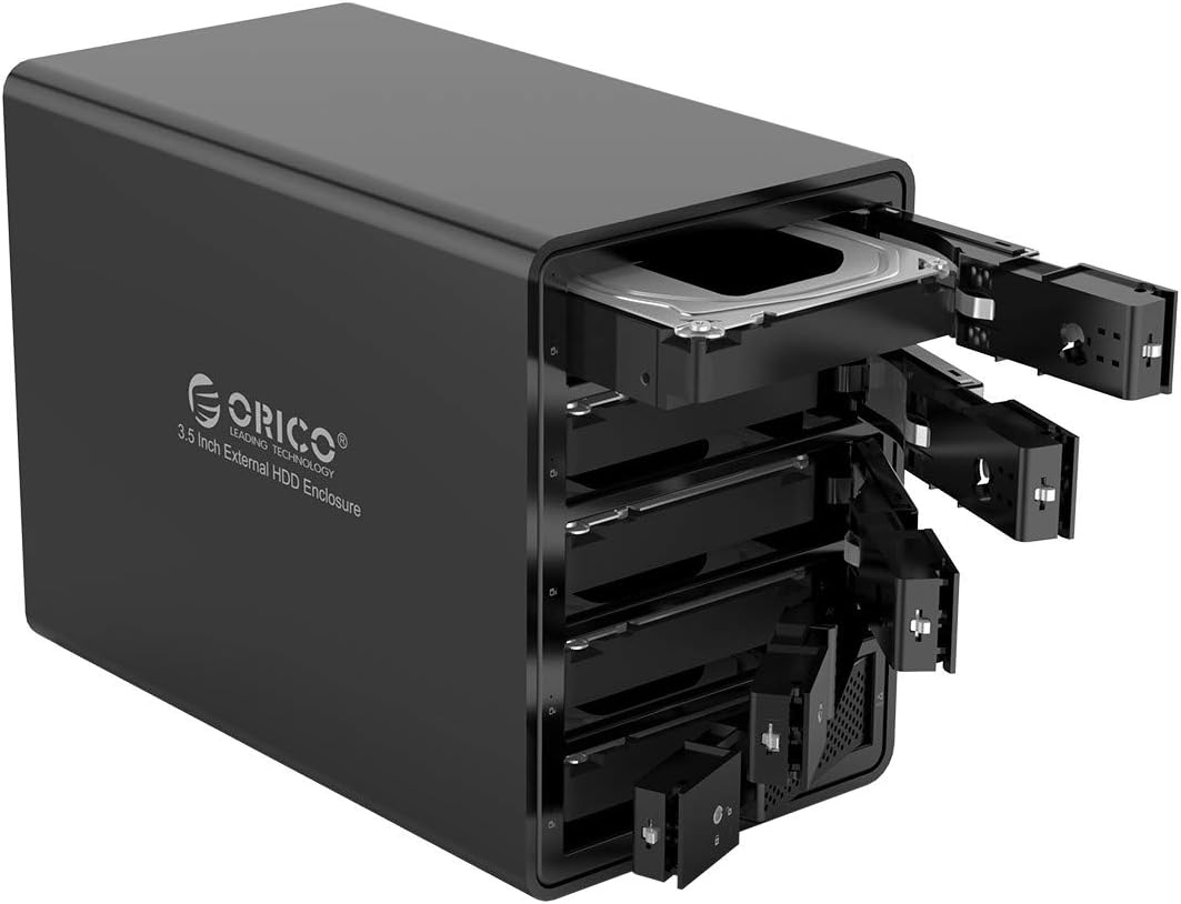 5 Bay USB 3.0 to SATA Aluminum Alloy RAID Hard Drive Enclosure for 3.5 inch HDD C8656