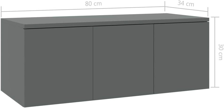 Gray Chipboard TV Cabinet Pack of 2 T6169