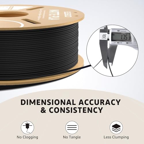 Matte Black 4KG 1.75mm 3D Printer Filament Z38906