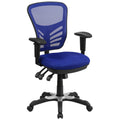 Blue Mesh Ergonomic Office Chair with Adjustable Arms C831751