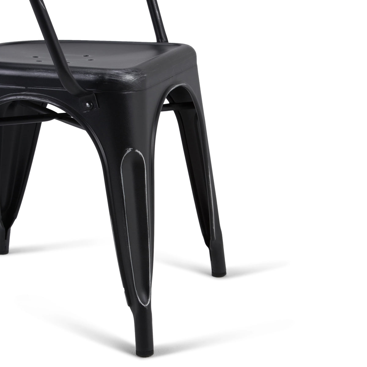 Black Metal Dining Arm Chair Set of 2 Q55129