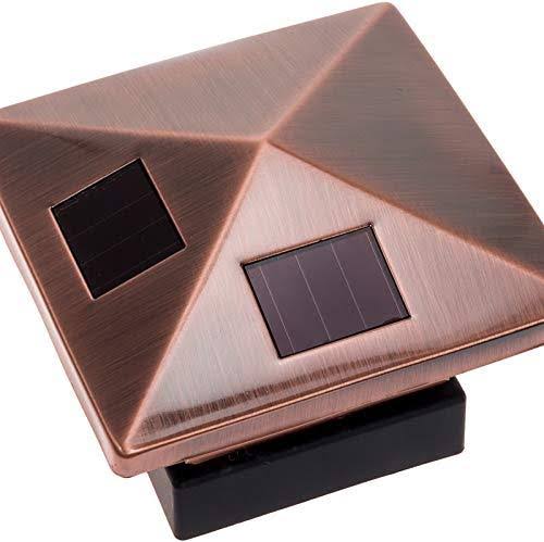 12 Pack Solar Post Cap Deck Light for 4x4 Wood or PVC Vinyl Posts (Bronze) M491