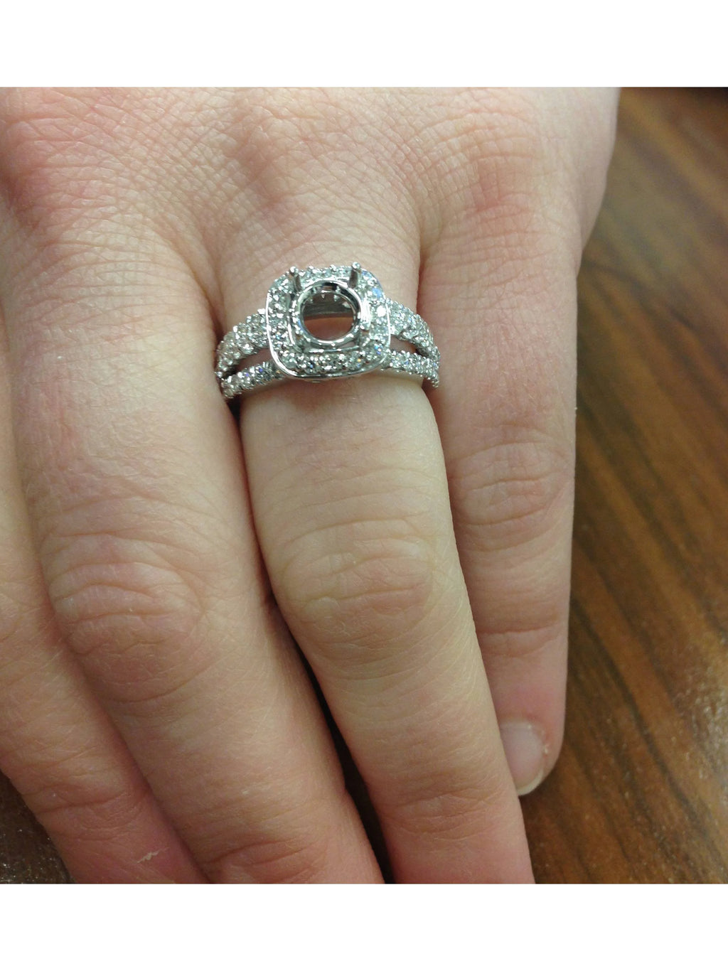 14K White Gold Diamond Engagement Ring S38690