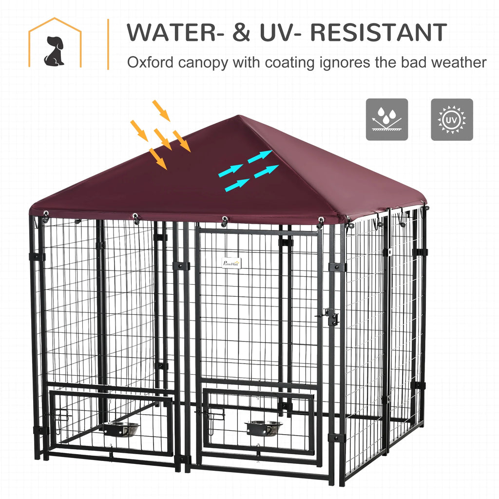 5' x 5' x 5' Outdoor Dog Kennel with Canopy U81434