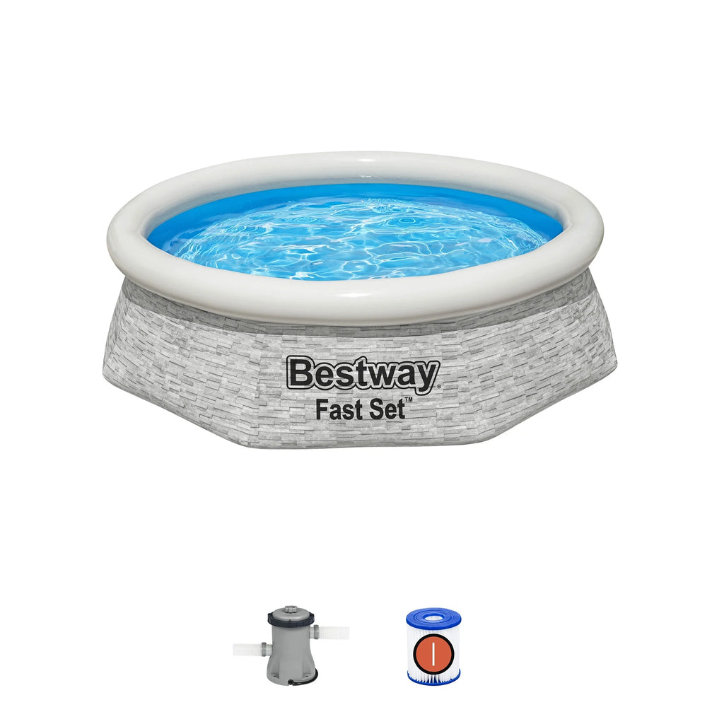 12' x 30 Round Inflatable Swimming Pool Set E370