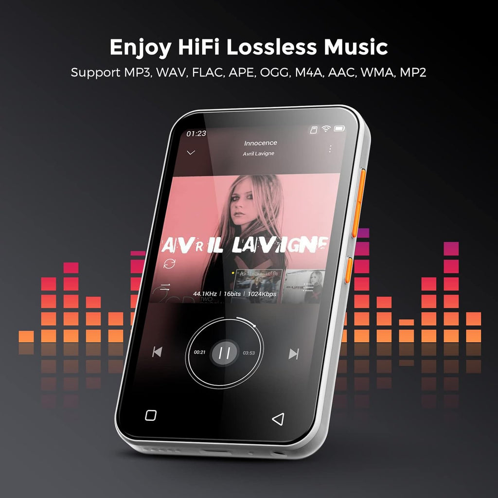 4.0" Full Touchscreen MP3 Player with Bluetooth, Speaker, Voice Recorder R6504