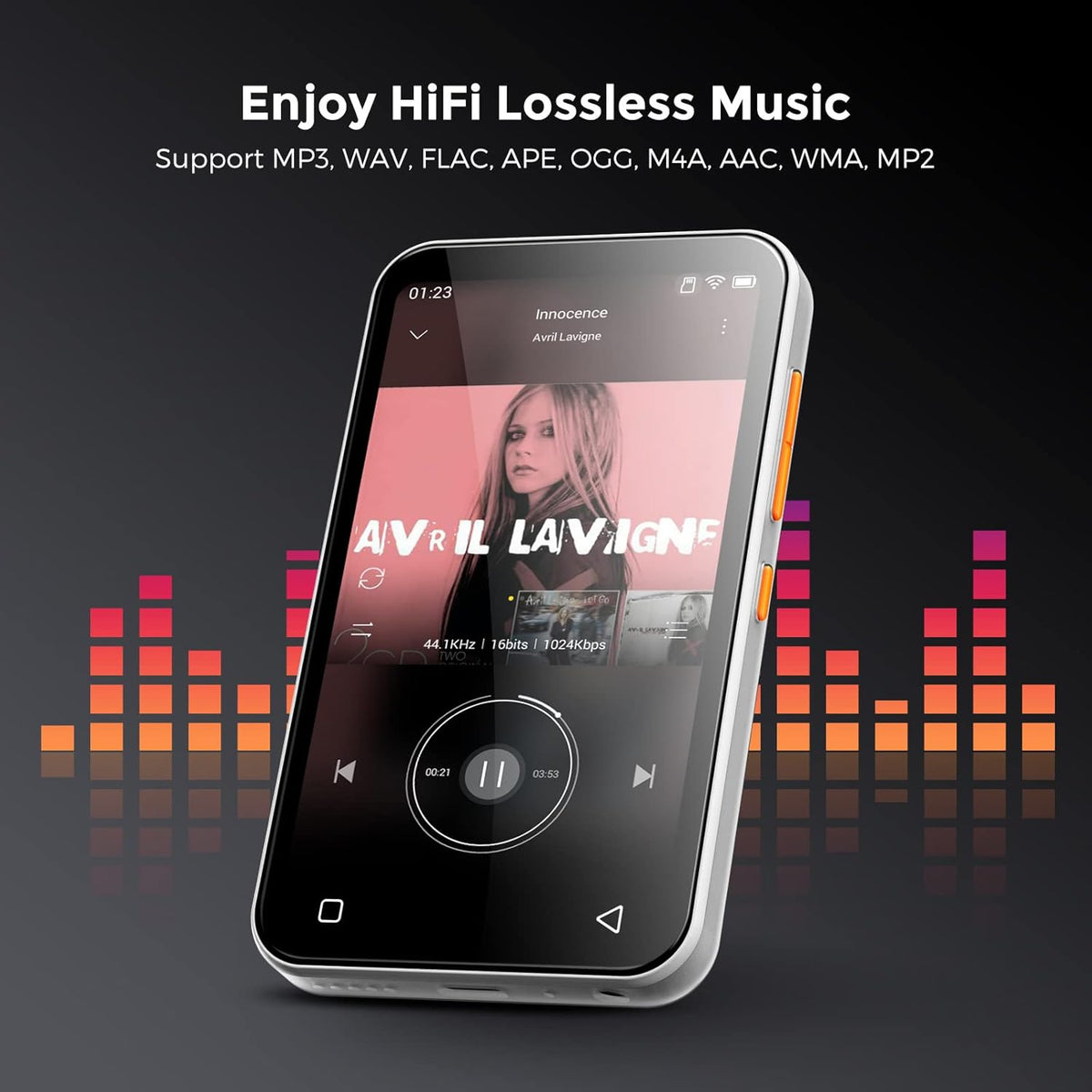 4.0" Full Touchscreen MP3 Player with Bluetooth, Speaker, Voice Recorder R6504