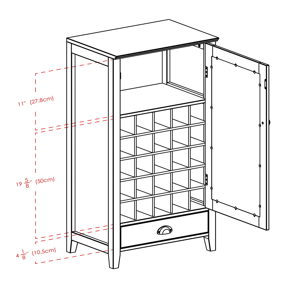 25-Bottle Modular Wine Cabinet A55039