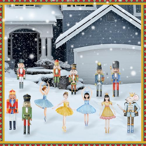 12 Pcs Christmas Nutcracker Yard Signs with Stakes L3496