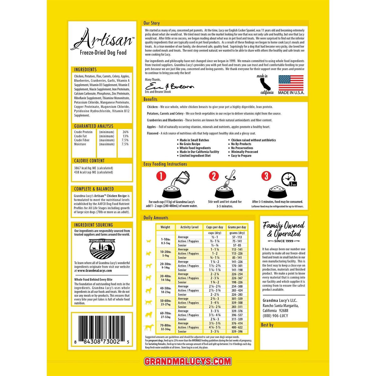Freeze-Dried Grain-Free Chicken Dog Food Y40151