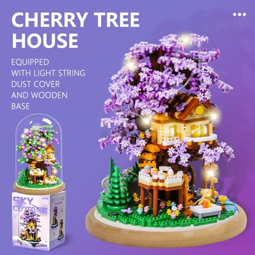 Miniature Cherry Blossom Tree House Building Blocks Set D102118