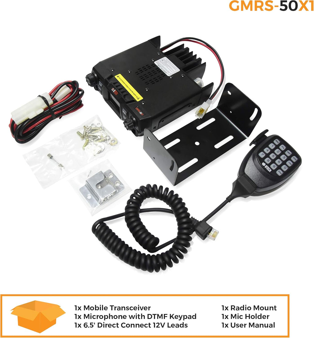 50 Watt GMRS Two-Way Radio with Dual Band Scanning Receiver V548166