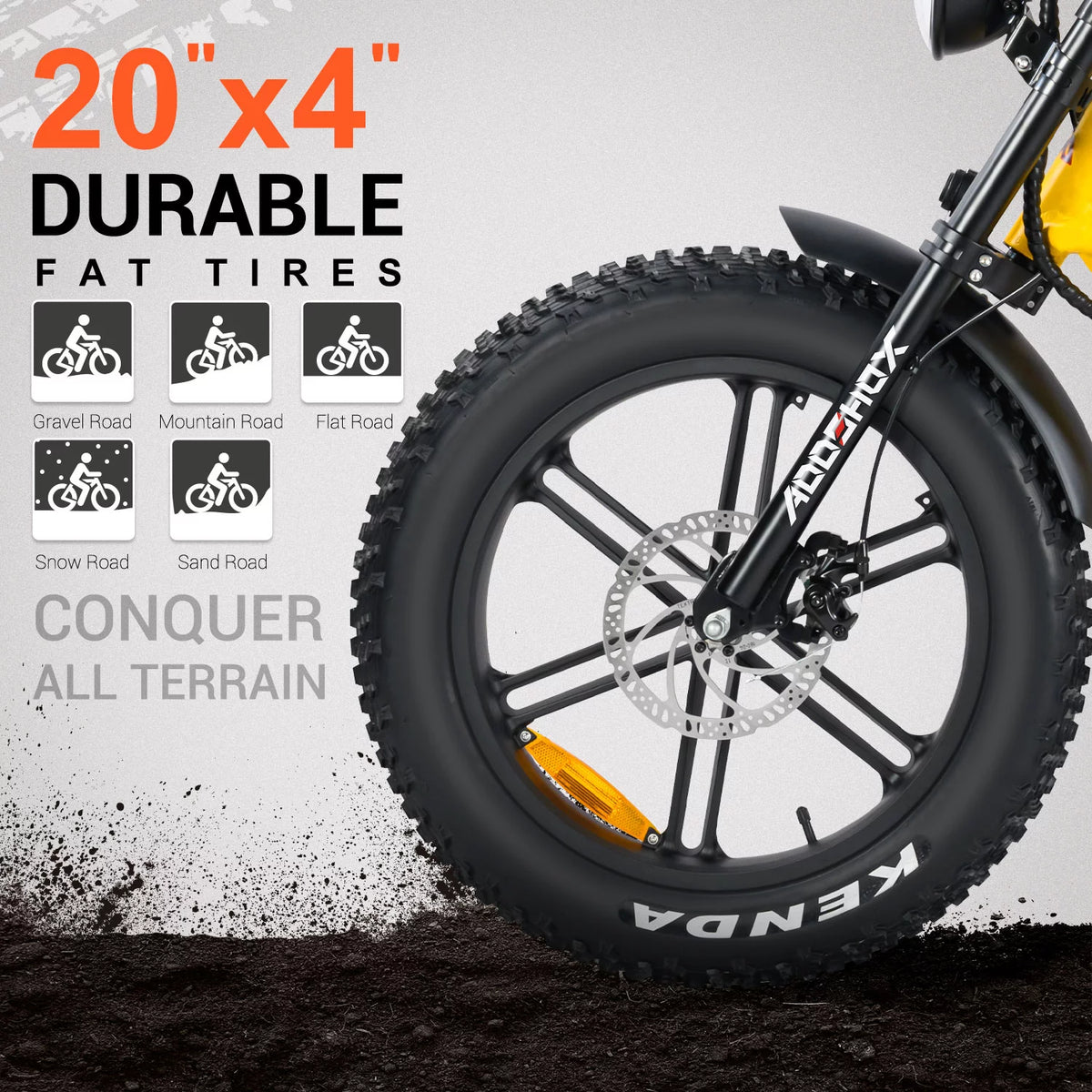 750W 20" Fat Tire Electric Bike J296