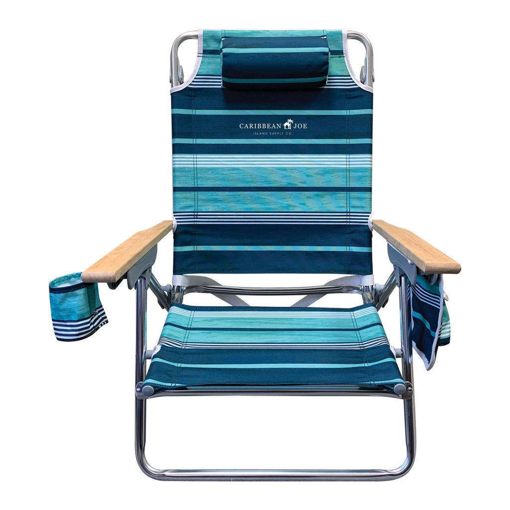 5-Position Beach Chair with Wood Armrests B534281