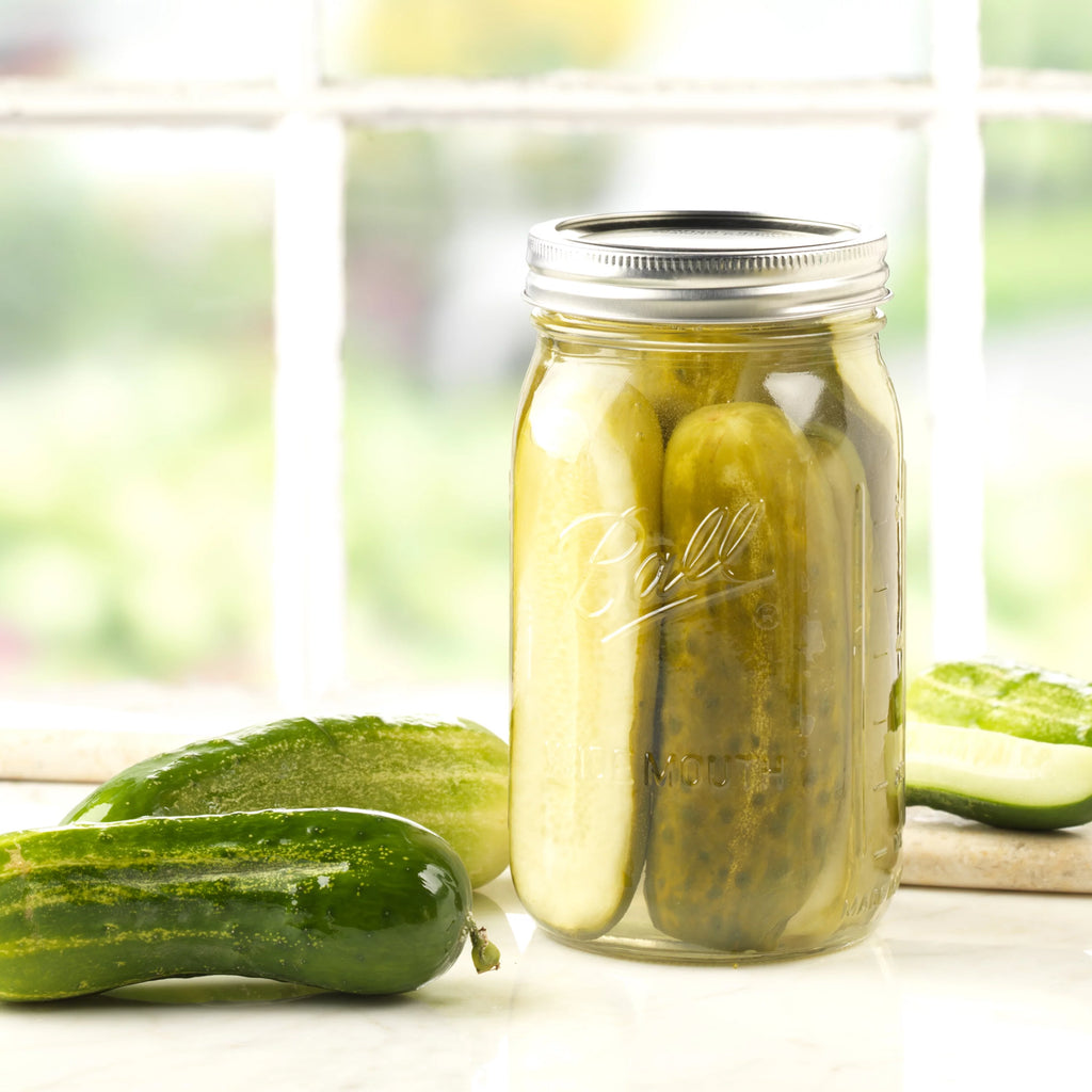 12 Count 32 oz Wide Mouth Glass Mason Jars with Lids & Bands Y114