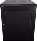 15U Wallmount Cabinet Enclosure 19-Inch Server Network Rack with Locking Perforated Door Black F594