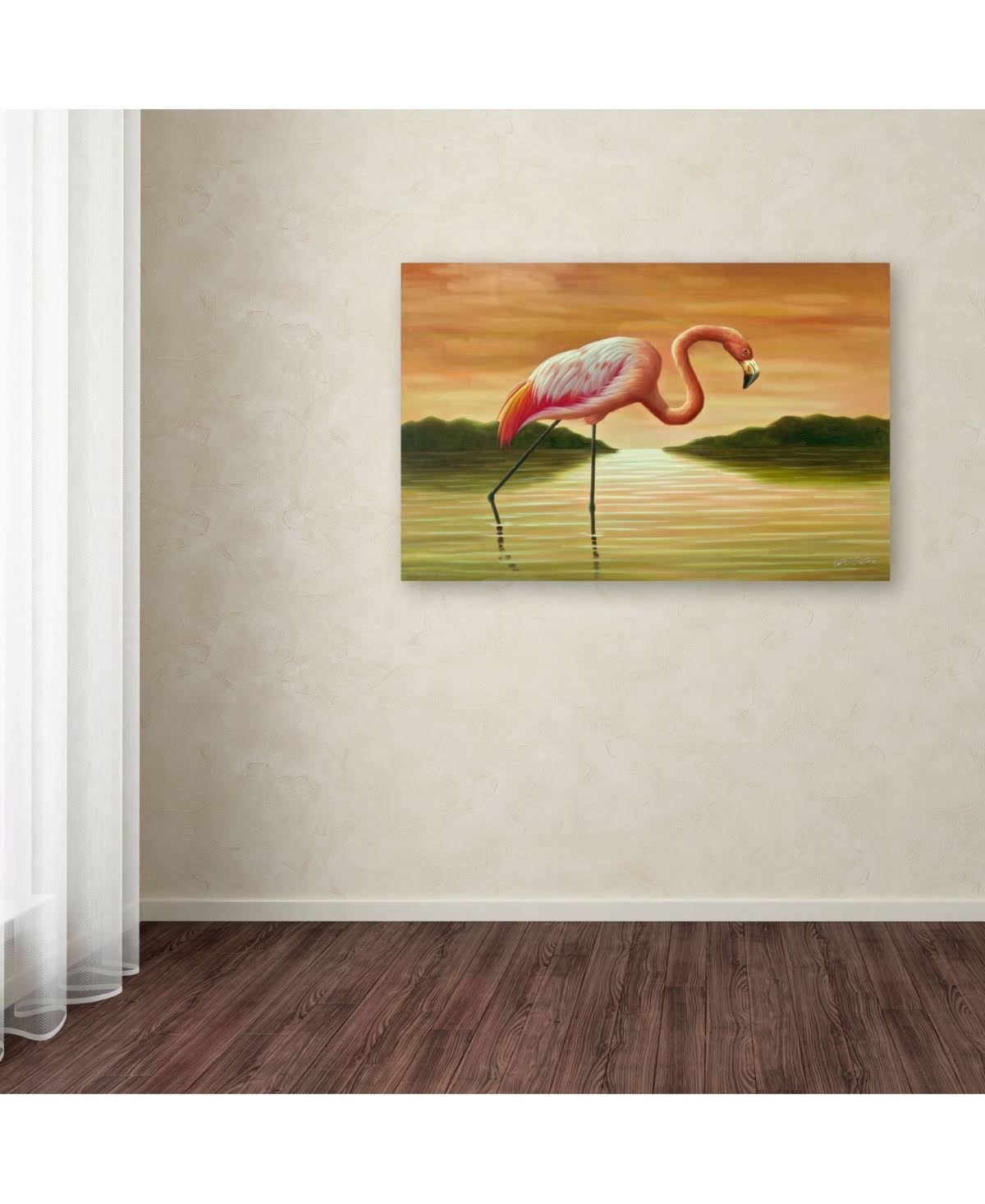 Pink Flamingo Canvas Art Y68001