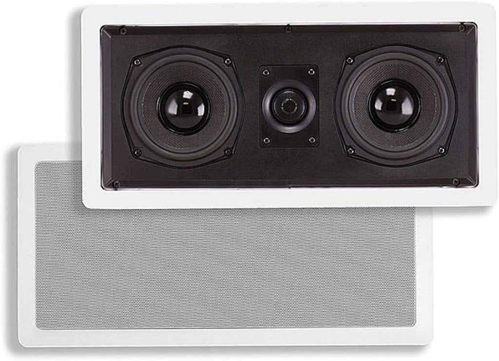 3-Way Fiber In-Wall Speakers 8 Inch Pair With Removable And Paintable Grille C875