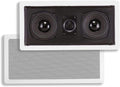 3-Way Fiber In-Wall Speakers 8 Inch Pair With Removable And Paintable Grille C875