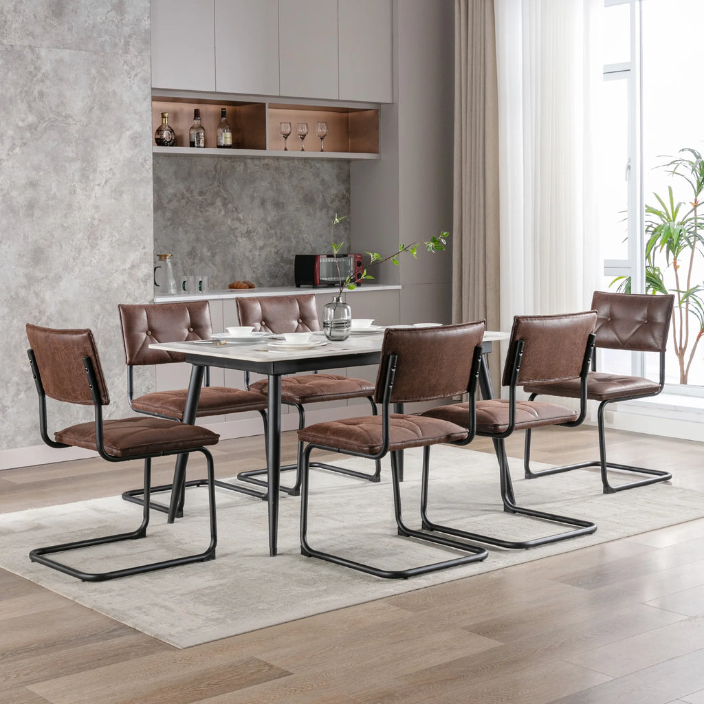 Set of 4 Upholstered Suede Dining Chairs A468878