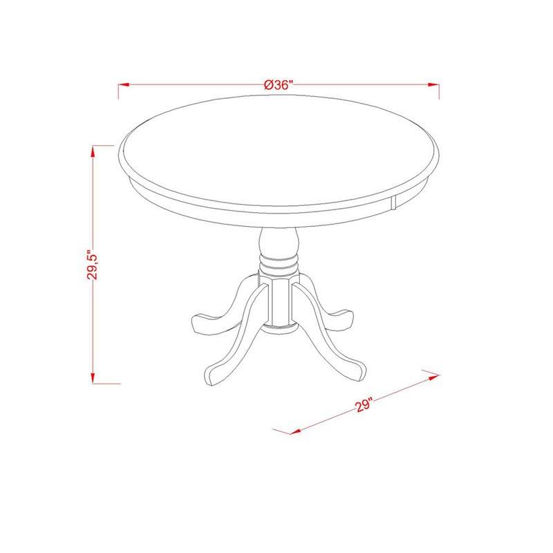 3PC Round Table and 2 Panel Back Chairs T9513