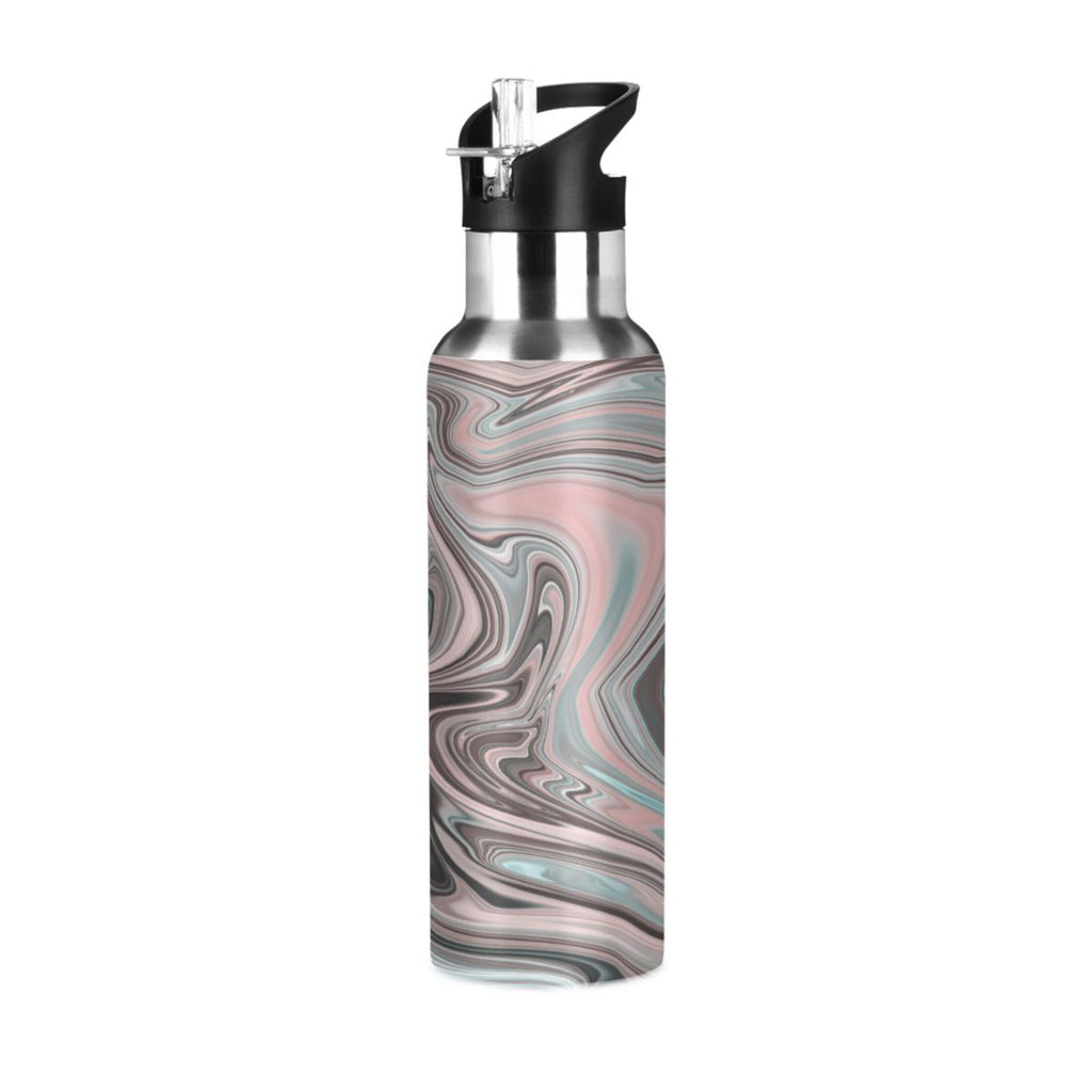 Pink Stainless Steel Insulated Water Bottle with Straw Lid G92213